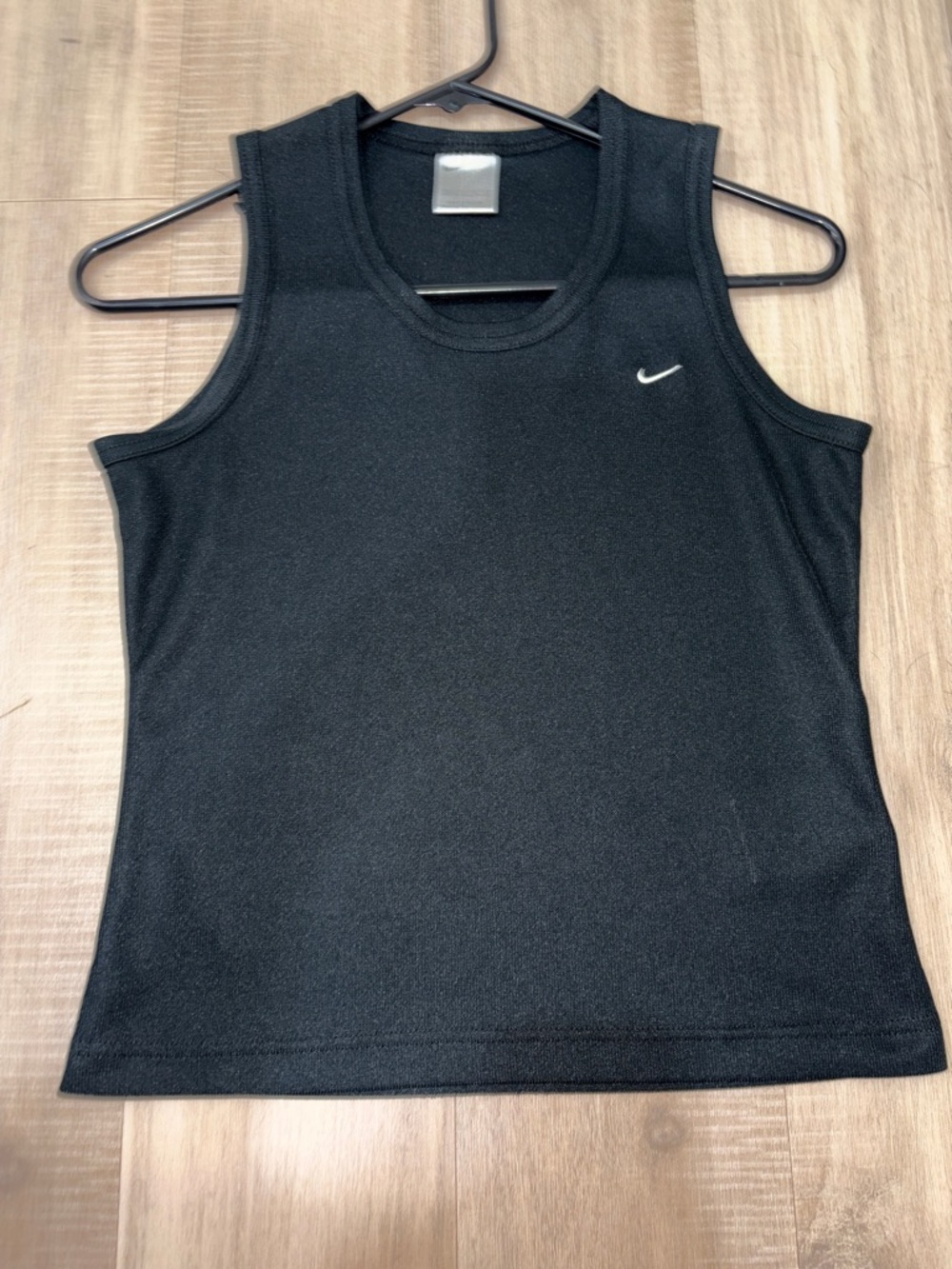 Nike Black Women's Athletic Tank Top with White Swoosh